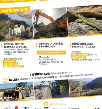 Carrière du Pouzin, prieuré clunisien du Xe siècle, chantier de fouilles archéologiques, activités enfants et biodiversité : le site varié du Pouzin