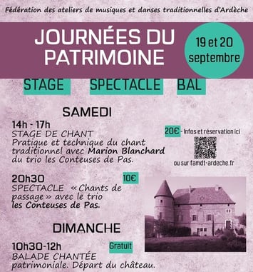 Chants traditionnels au château du Bousquet de Saint-Laurent-du-Pape