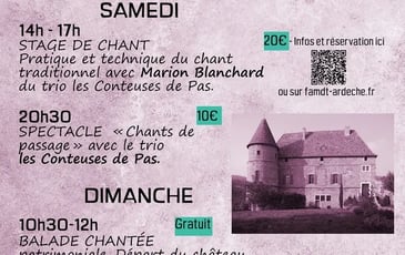 Chants traditionnels au château du Bousquet de Saint-Laurent-du-Pape