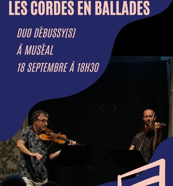 Concert Duo Débussy(s), duo de violons par Les cordes en Ballade