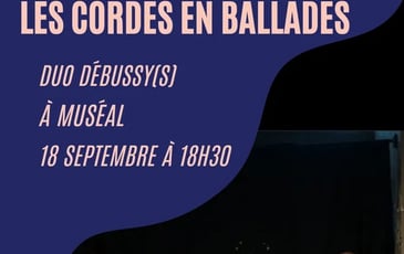Concert Duo Débussy(s), duo de violons par Les cordes en Ballade